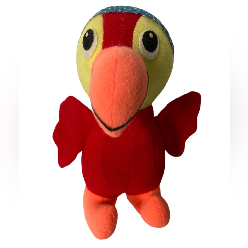 Vintage Fun Farm Parrot Pirate Bandana Firm Plush Stuffed Animal 1979 HTF 7"